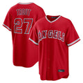 LA.Angels #27 Mike Trout Player Red Home Game Hdoa Stitched Jerseys