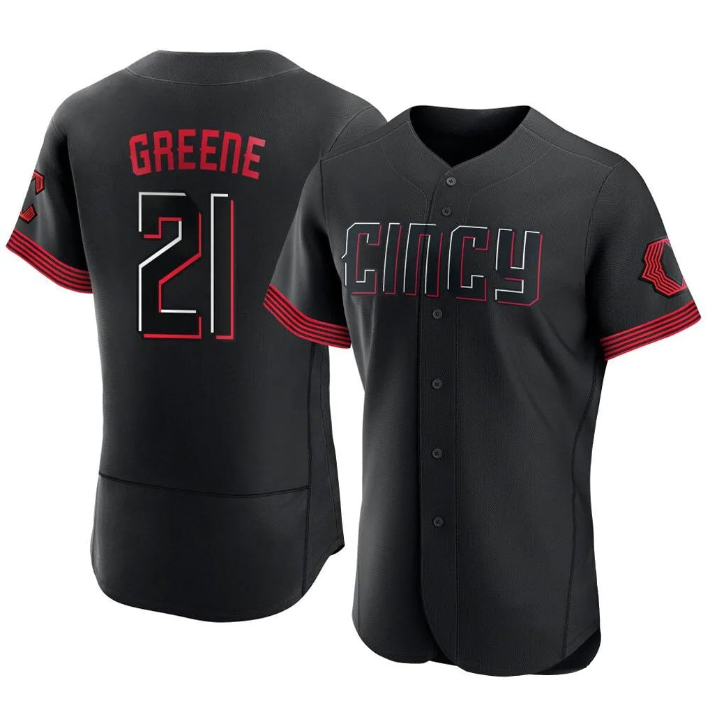 C.Reds #21 Hunter Greene Player Black City Connect Limited Elite Home Hdoa Stitched Jerseys