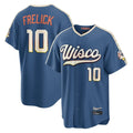 M.Brewers #10 Sal Frelick Player Blue 2026 City Connect Home Game Hdoa Stitched Jerseys