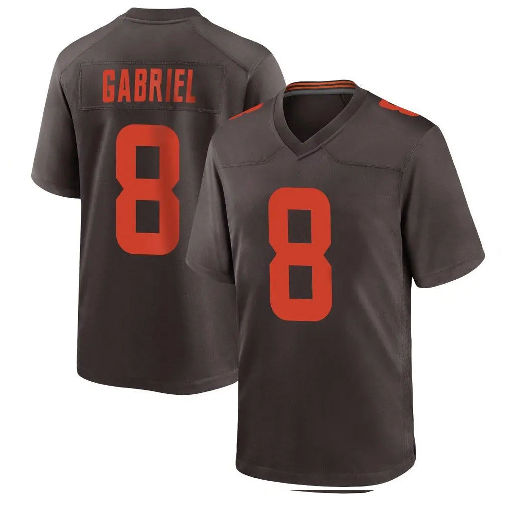 C.Browns #8 Dillon Gabriel Player Brown Alternate Home Game Hdoa Stitched Jerseys