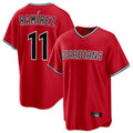 C.Guardians #11 Jose Ramirez Player Red Home Game Hdoa Stitched Jerseys
