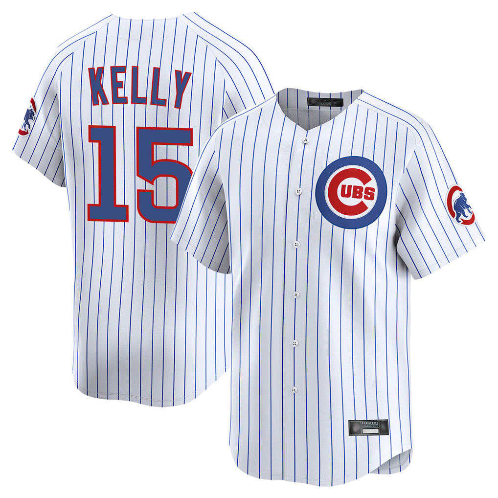 C.Cubs #15 Carson Kelly Player White Limited Home Game Hdoa Stitched Jerseys