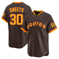 S.Diego Padres #30 Gavin Sheets Player Brown Home Cooperstown Collection Replica Game Hdoa Stitched Jerseys