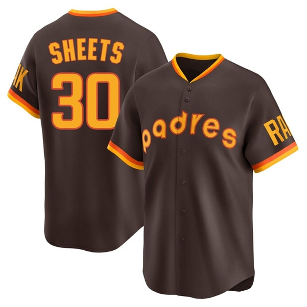 S.Diego Padres #30 Gavin Sheets Player Brown Home Cooperstown Collection Replica Game Hdoa Stitched Jerseys