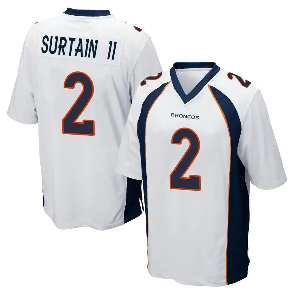 D.Broncos #2 Pat Surtain II Player White Game Hdoa Stitched Jerseys