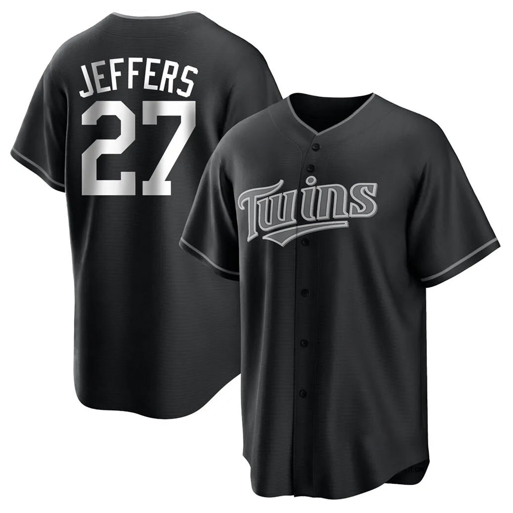 M.Twins #27 Ryan Jeffers Player Black Home Game Hdoa Stitched Jerseys