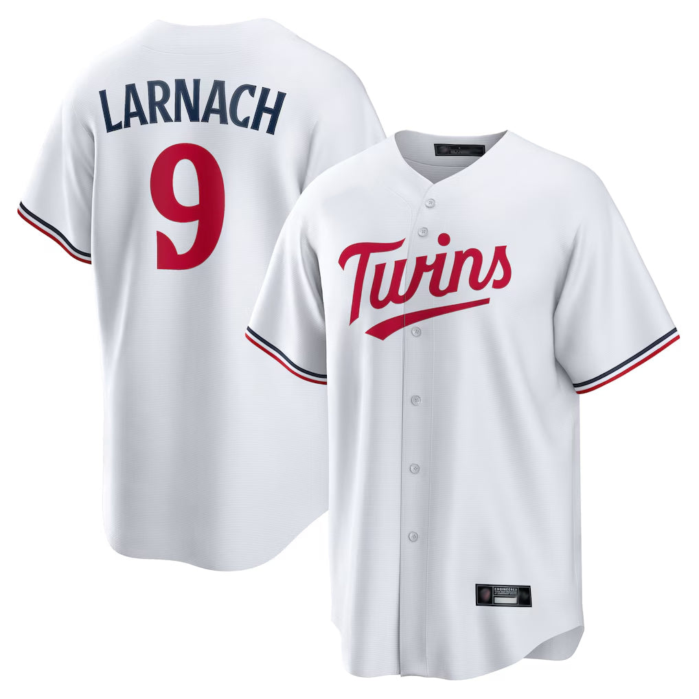 M.Twins #9 Trevor Larnach Player White Home Game Hdoa Stitched Jerseys