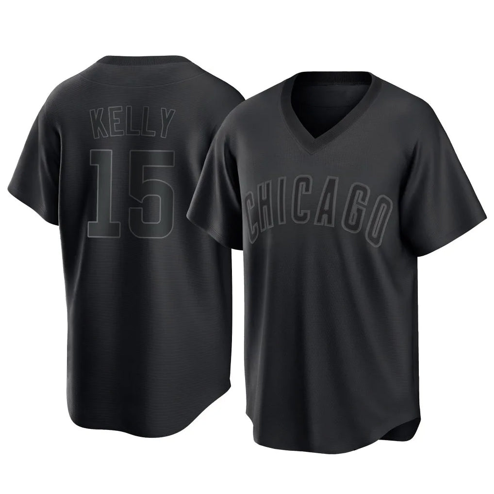 C.Cubs #15 Carson Kelly Player Black T-shirt Home Game Hdoa Stitched Jerseys