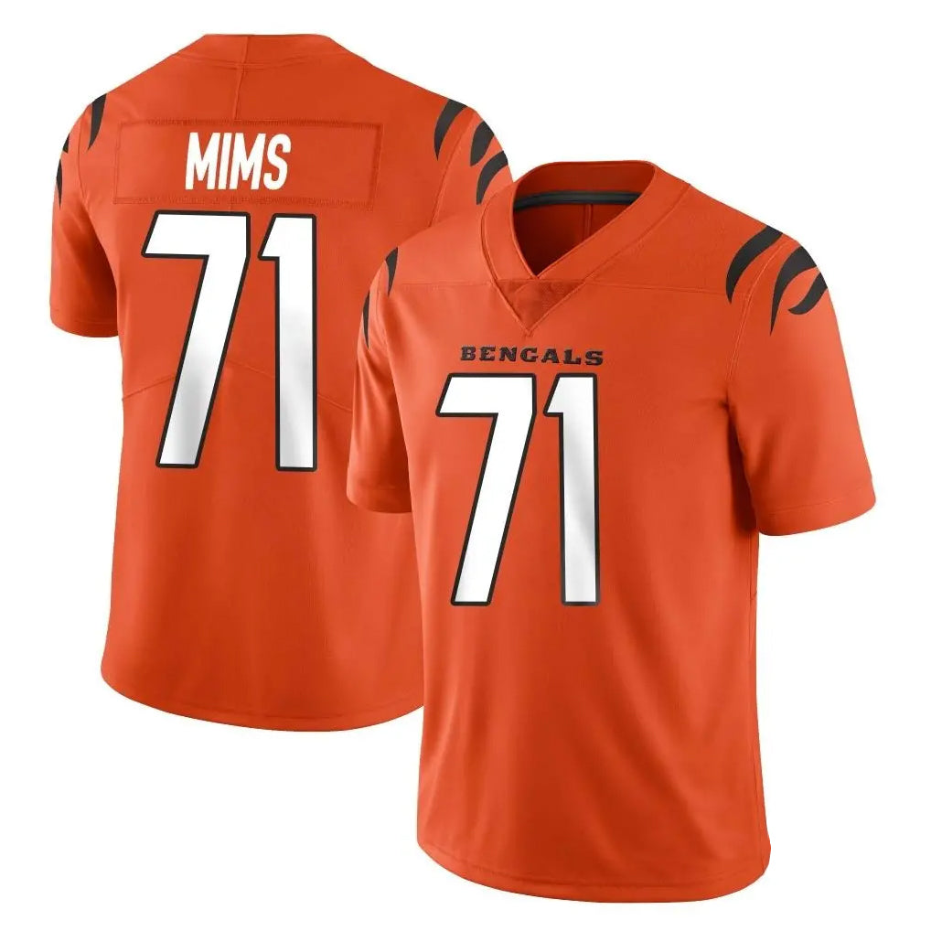 C.Bengals #71 Amarius Mims Player Orange Vapor Untouchable Limited Home Game Hdoa Stitched Jerseys