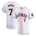 H.Astros #7 Craig Biggio Player White Limited Elite Home Hdoa Stitched Jerseys