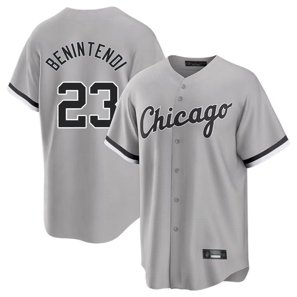 C.White Sox #23 Andrew Benintendi Player Gray Home Game Hdoa Stitched Jerseys