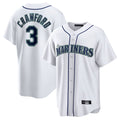 S.Mariners #3 J.P. Crawford Player White Home Game Hdoa Stitched Jerseys