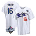 LA.Dodgers #16 Will Smith Player Gold White World Series 2026 Collection Stadium Limited Hdoa Stitched Jerseys