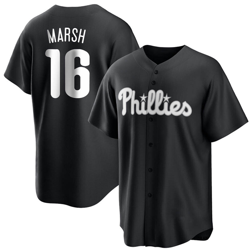 P.Phillies #16 Brandon Marsh Player Black Alt Fashion Home Game Hdoa Stitched Jerseys