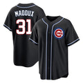 C.Cubs #31 Greg Maddux Player Black Fashion Out Game Hdoa Stitched Jerseys