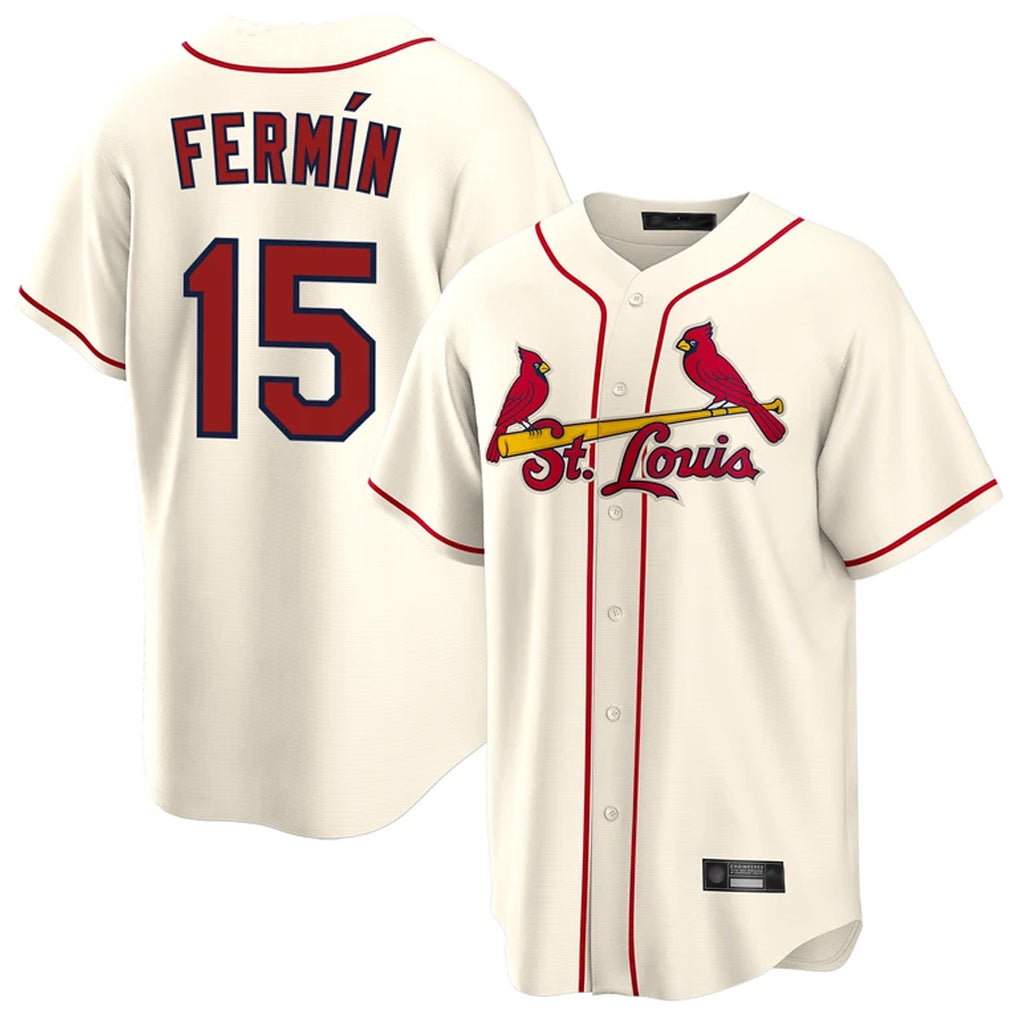 St. Louis Cardinals #15 Jose Fermin Player Cream Home Game Hdoa Stitched Jerseys