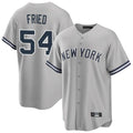 NY.Yankees #54 Max Fried Player Gray Road Game Hdoa Stitched Jerseys