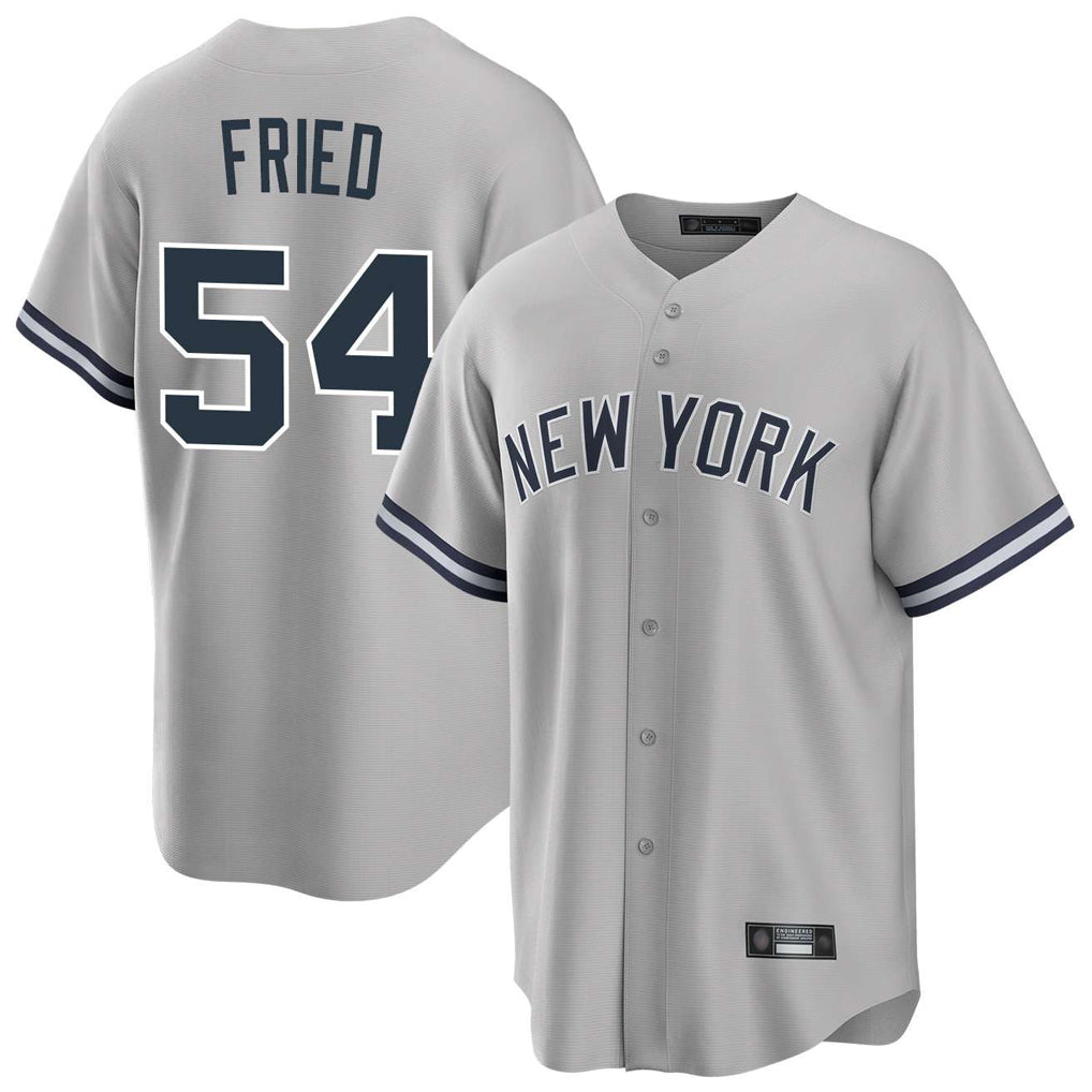 NY.Yankees #54 Max Fried Player Gray Road Game Hdoa Stitched Jerseys