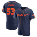 H.Astros #53 Cristian Javier Player Navy City Connect Limited Elite Home Hdoa Stitched Jerseys
