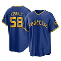 S.Mariners #58 Luis Castillo Player Royal City Connect Home Game Hdoa Stitched Jerseys