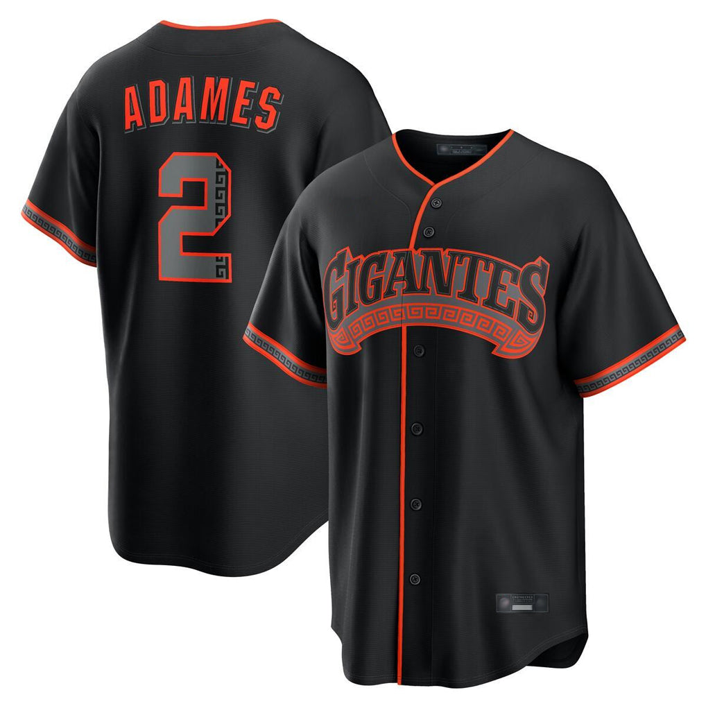SF.Giants #2 Willy Adames Player Black Alternate Limited Hdoa Stitched Jerseys