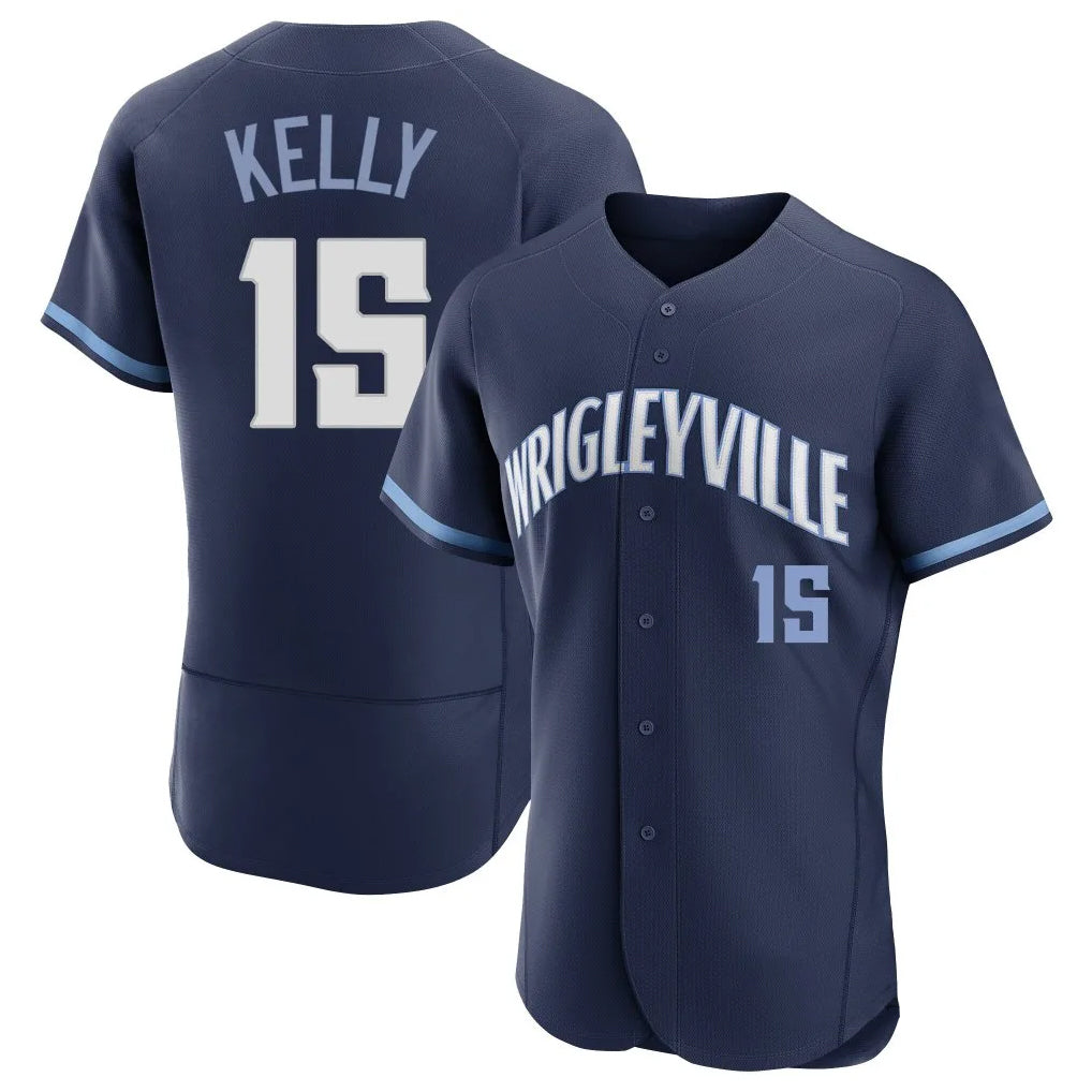 C.Cubs #15 Carson Kelly Player Navy City Connect Limited Elite Home Hdoa Stitched Jerseys