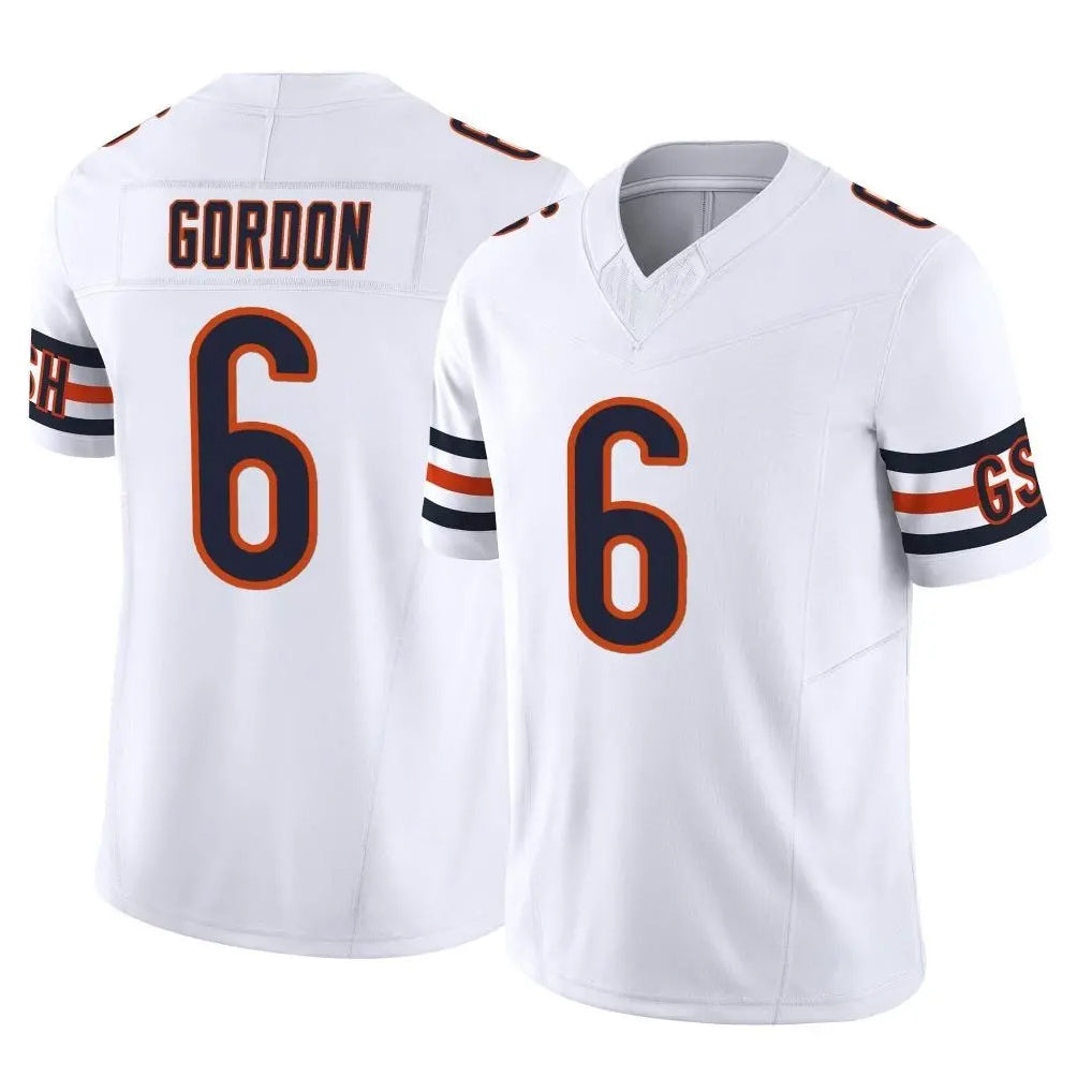 C.Bears #6 Kyler Gordon Player White Vapor F.U.S.E. Limited Home Game Hdoa Stitched Jerseys