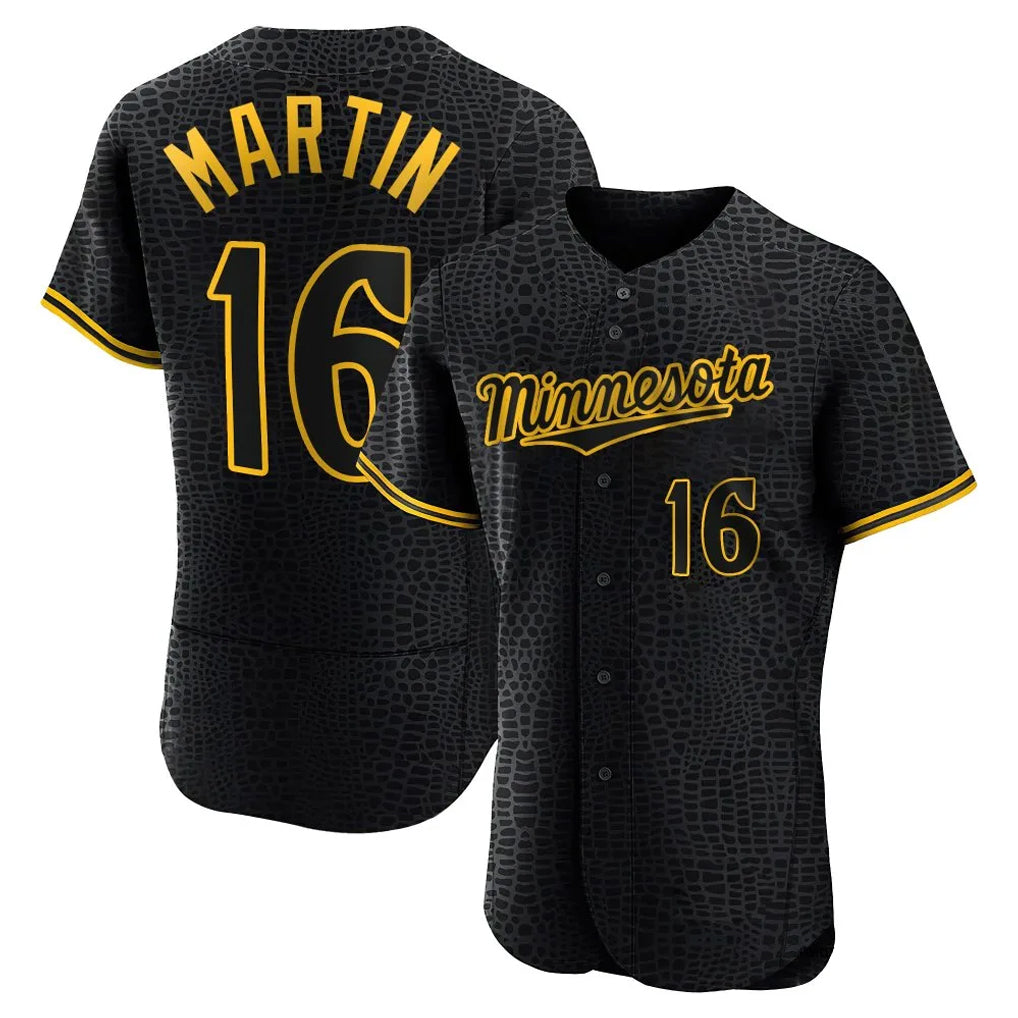 M.Twins #16 Austin Martin Player Black Snake Skin City Home Limited Elite Hdoa Stitched Jerseys