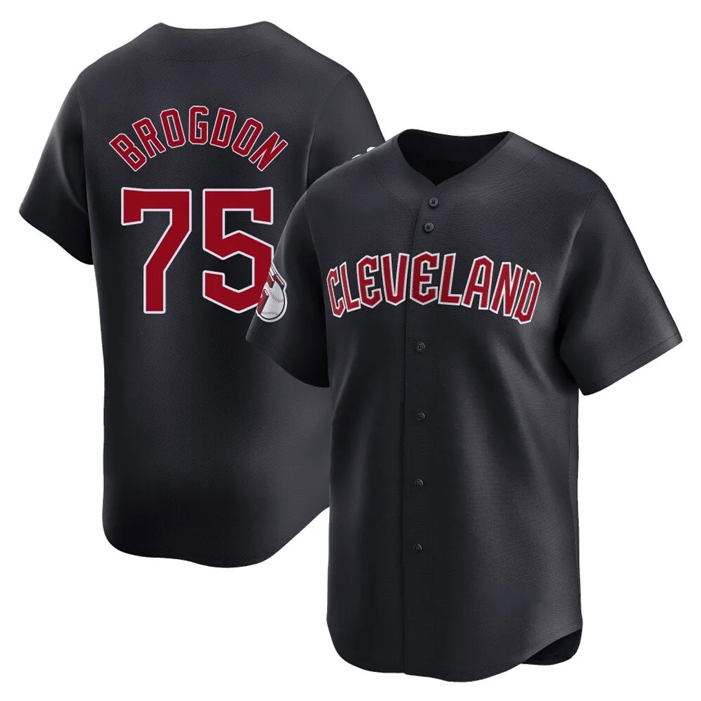 C.Guardians #75 Connor Brogdon Player Navy Limited Home Game Hdoa Stitched Jerseys