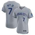 KC.Royals #7 Bobby Witt Jr. Player Gray Limited Elite Home Hdoa Stitched Jerseys
