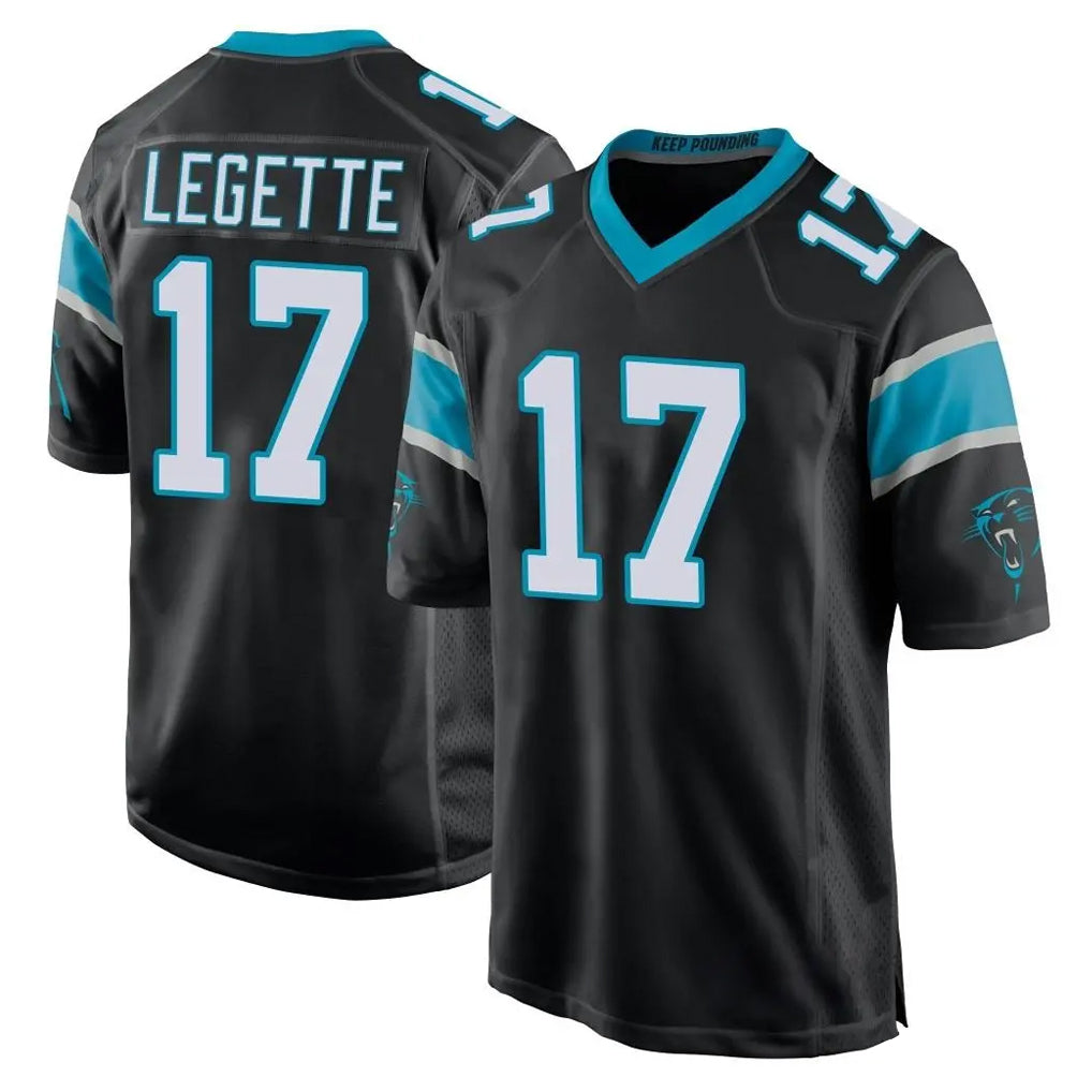 C.Panthers #17 Xavier Legette Player Black Game Hdoa Stitched Jerseys