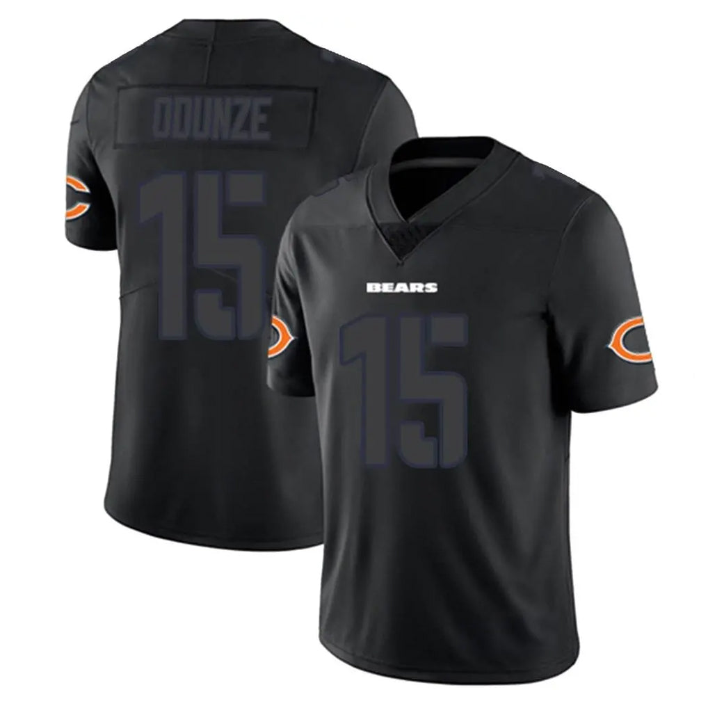 C.Bears #15 Rome Odunze Player Black Impact Limited Game Hdoa Stitched Jerseys