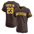 S.Diego Padres #23 Fernando Tatis Jr Player Brown Home Limited Elite Hdoa Stitched Jerseys