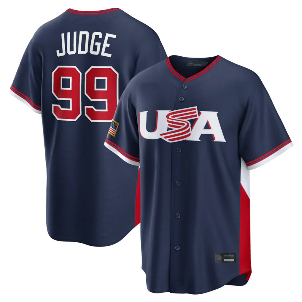 NY.Yankees #99 Aaron Judge Player Navy USA 2026 World Classic Limited Game Hdoa Stitched Jerseys