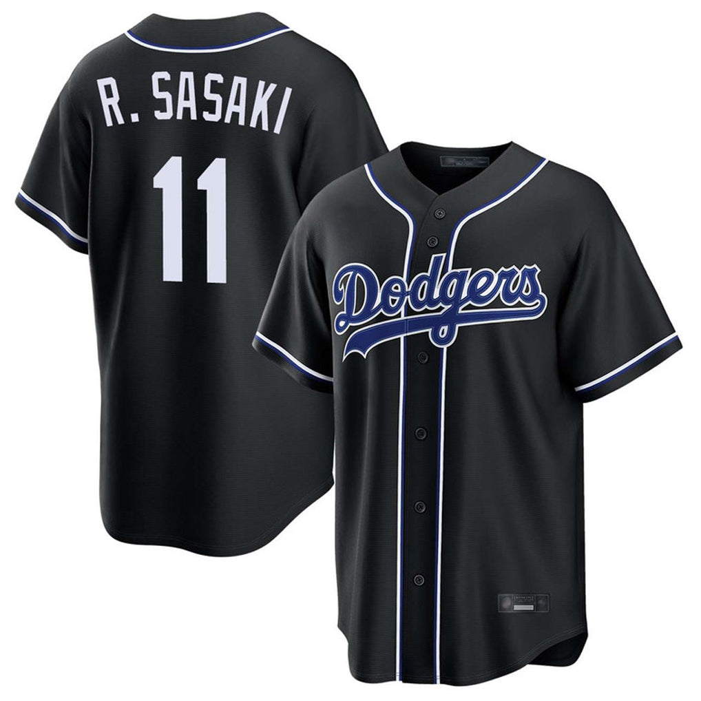 LA.Dodgers #11 Roki Sasaki Player Black Carbon Limited Home Hdoa Stitched Jerseys