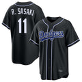 LA.Dodgers #11 Roki Sasaki Player Black Carbon Limited Home Hdoa Stitched Jerseys