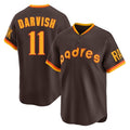 S.Diego Padres #11 Yu Darvish Player Brown Home Cooperstown Collection Replica Game Hdoa Stitched Jerseys