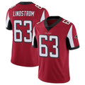 A.Falcons #63 Chris Lindstrom Player Red Color Vapor Untouchable Limited Home Game Hdoa Stitched Jerseys