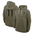 A.Falcons #11 Jalon Walker Player Olive 2025 Salute to Service Hoodies Hdoa Stitched Jerseys