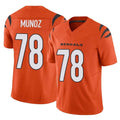 C.Bengals #78 Anthony Munoz Player Orange Vapor F.U.S.E. Limited Home Game Hdoa Stitched Jerseys