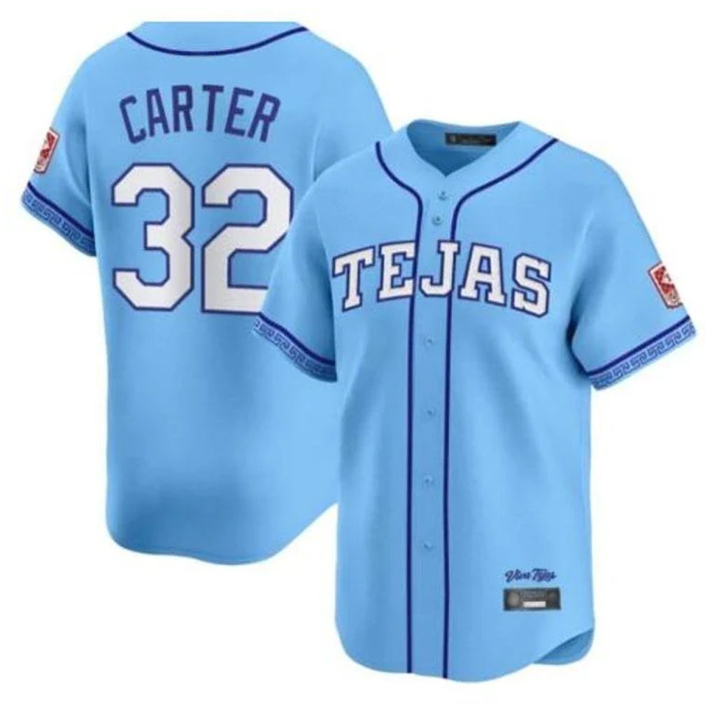 T.Rangers #32 Evan Carter Player Blue 2026 City Connect Premier Hdoa Stitched Jerseys
