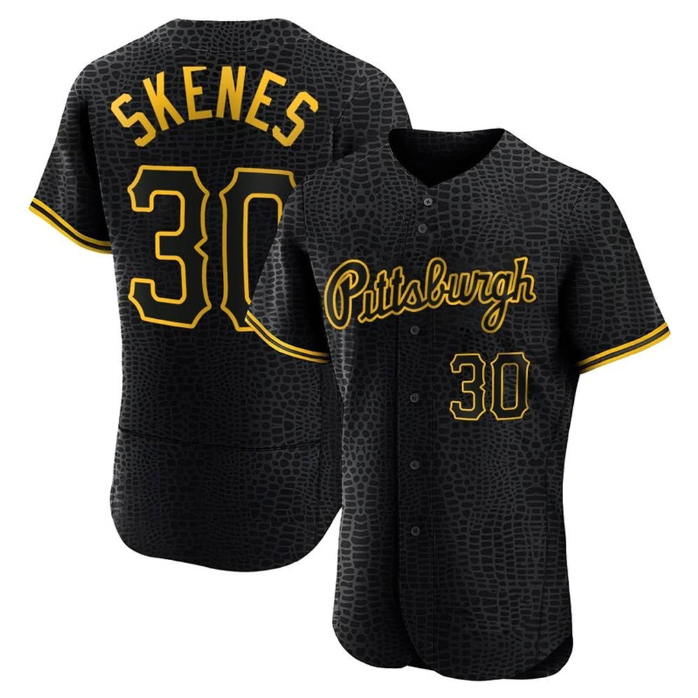 P.Pirates #30 Paul Skenes Player Black Snake Skin City Home Limited Elite Hdoa Stitched Jerseys