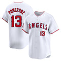 LA.Angels #13 Drew Pomeranz Player White Limited Home Hdoa Stitched Jerseys