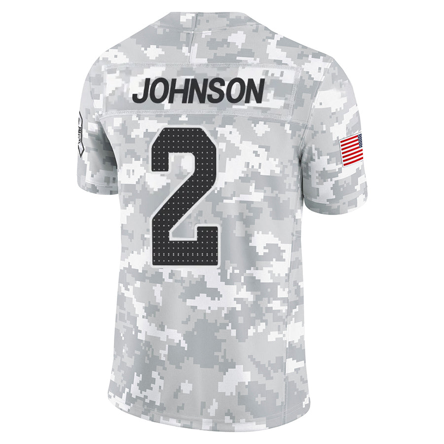 A.Cardinals #2 Will Johnson Player Camo Salute to Service Limited Home Hdoa Stitched Jerseys