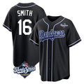 LA.Dodgers #16 Will Smith Player Black World Series Carbon Limited Home Hdoa Stitched Jerseys