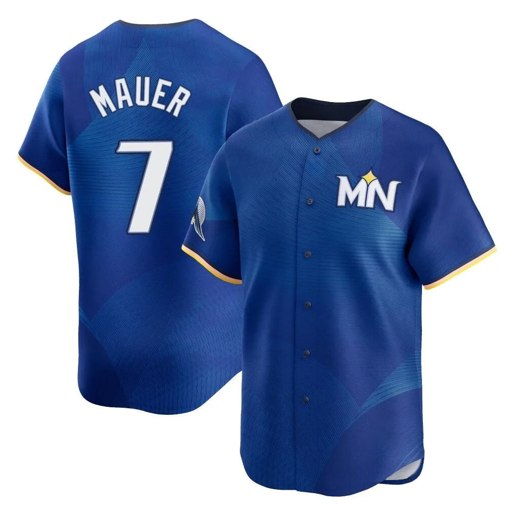 M.Twins #7 Joe Mauer Player Royal City Connect Limited Home Hdoa Stitched Jerseys