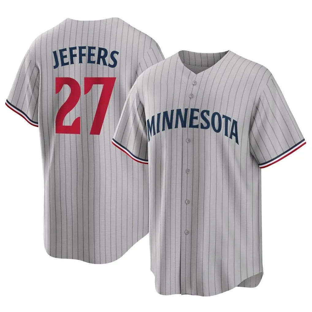 M.Twins #27 Ryan Jeffers Player Gray Game Limited Home Hdoa Stitched Jerseys