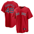 B.Red Sox #49 Tim Wakefield Player Red Home Game Hdoa Stitched Jerseys