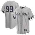 NY.Yankees #99 Aaron Judge Player Gray Road Game Hdoa Stitched Jerseys