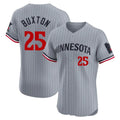 M.Twins #25 Byron Buxton Player Gray Home Limited Elite Hdoa Stitched Jerseys